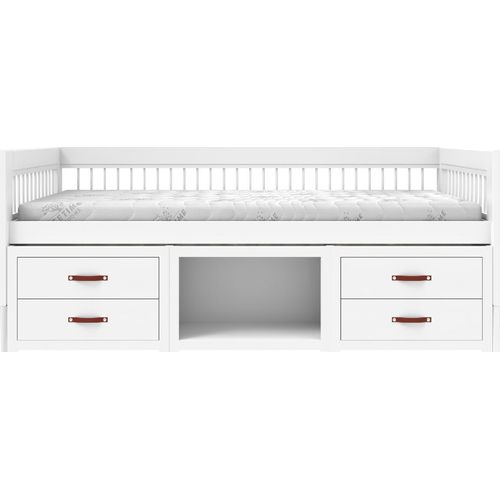 LifeTime Breeze Kajütenbett – Mit Bücherregal und Griffen – Rolllattenrost | LifeTime Breeze