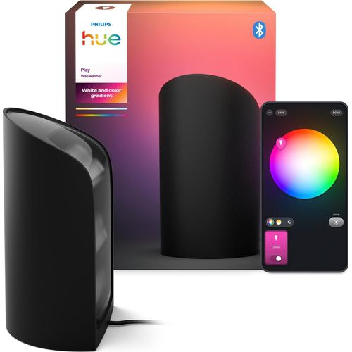 Philips Hue White and Color ambiance Hue Play Wallwasher, Intelligente Tischleuchte, Bluetooth/Zigbee, Schwarz, Synthetik, Multi, 2000 K
