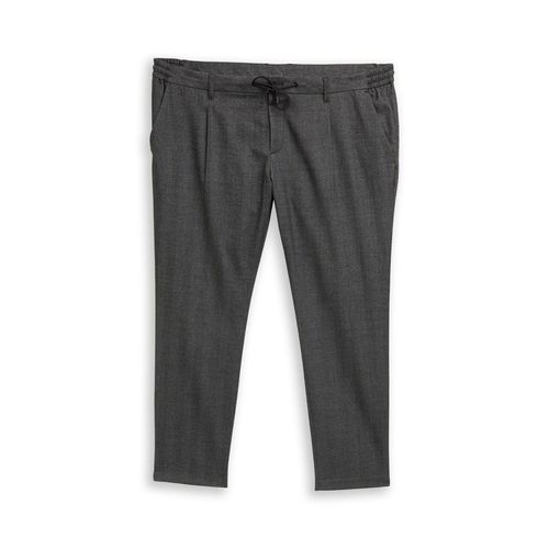 TOM TAILOR Herren Plus Size - Regular Fit Chino Hose, schwarz, Uni, Gr. 4XL