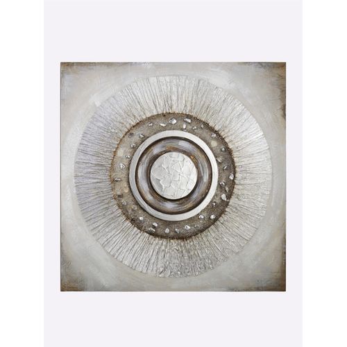 Bild HEINE HOME, silber (farbe bild(er): natur, silberfarben), B:100cm H:100cm T:3cm, Bilder