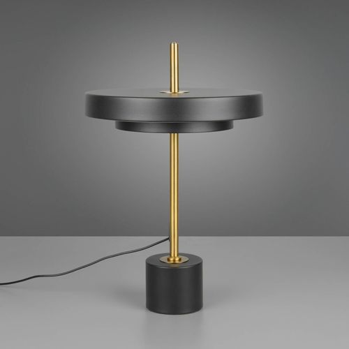 LED-Tischlampe Keaton, schwarz/goldfarben, Höhe 45 cm, CCT