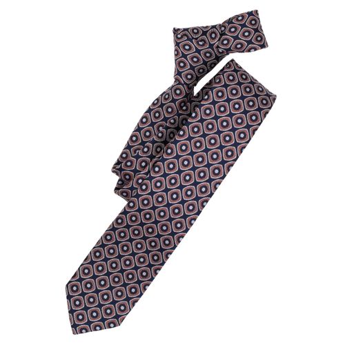 Krawatte VENTI "VENTI Krawatte Print", Herren, orange, 100% Seide, Krawatten