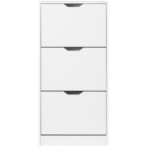 Mid.you Schuhkipper , Weiß , Holzwerkstoff , 55x117x23.5 cm , Garderobe, Schuhaufbewahrung, Schuhkipper