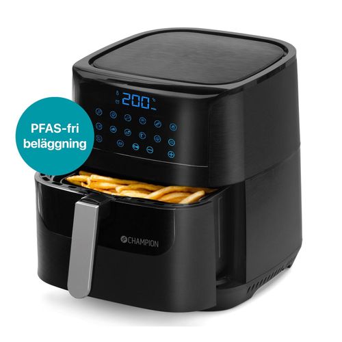 Heißluftfritteuse XL Keramik 5,5 l 1800 W AF600 Schwarz