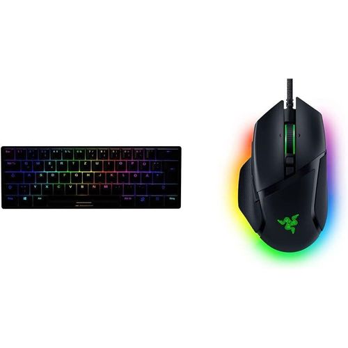 Gaming Tastatur weiß & Razer DeathAdder Essential (2021) - Essentielle Gaming-Maus mit optischem 6.400-DPI-Sensor (Optischer Sensor mit echten 6.400 D