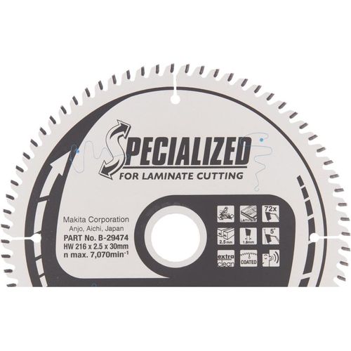 Makita Kreissägeblatt, 216 x 30 mm, 72 Zähne 216 x 30 mm - 72 Zähne
