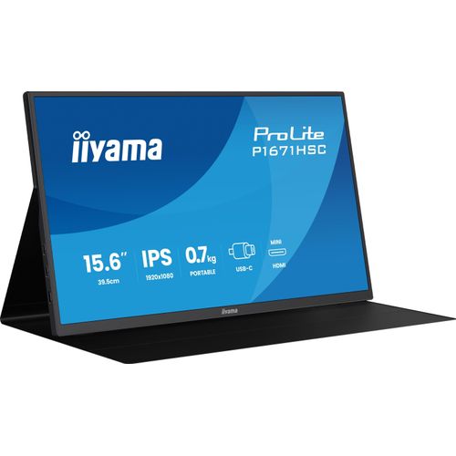 iiyama P1671HSC-B1, LED-Monitor, (Portabler Monitor mit USB-C-Dock