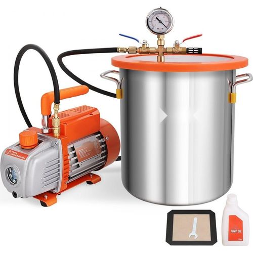 Multifunktionspumpe Vakuumpumpe - 19L Vakuumkammer - 100L/min Unterdruckpumpe 150W AC - 220V/50HZ 1440U/min - 5pa 250ml-Ölkapazität - HVAC-Vakuumgeräte - Kühlvakuumpumpe