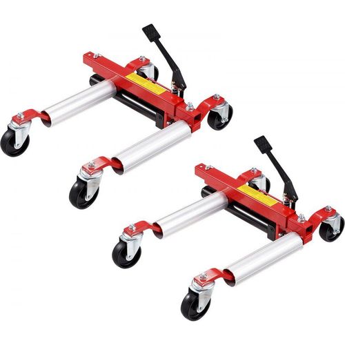 2 x Radwagen Fahrzeugpositionierungsreifenheber - 680 kg Hydraulikwagenheber - robuste Autoheber für präzise Positionierung