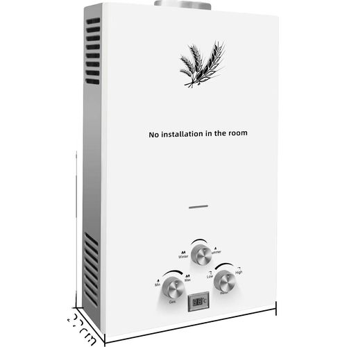 LPG-Wasserheizer, Sofort heißes Wasser, energieeffizientes Design, Weiß 18L