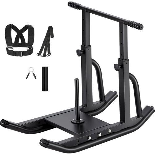 SucceBuy Krafttrainings-Schlitten zum Schieben und Ziehen für Fitness- und Geschwindigkeitstraining, Schwarz