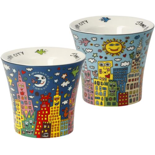 Eierbecher GOEBEL "Eierbecher James Rizzi - My New York City", bunt, B:6,5cm H:6cm, Porzellan, Eierbecher