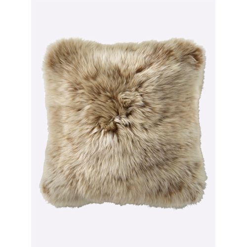Kopfkissen HEINE HOME, braun, B:40cm L:40cm, 100% Lammfell, Kopfkissen
