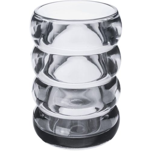 Zahnputzbecher KLEINE WOLKE "Verro", silbergrau, B:7,6cm H:10,8cm L:7,6cm Ø:7,6cm, Glas, Zahnputzbecher