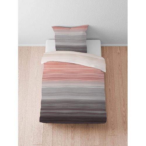 Bettwäsche BIBERNA Gr. 1, goldfarben, B/L: 135cm x 200cm, Mako-Satin, B/L: 80cm x 80cm, 1 Stk., Mako-Satin, 100% Baumwolle, Bettwäsche