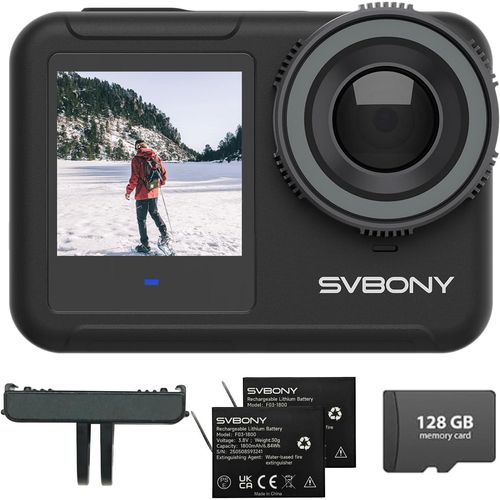 SVBONY SVGo3 Action-Kamera 4K30FPS, 30m unter Wasser, Dual-IPS-Bildschirm, EIS Anti-Shake, für Sport, Begleitende Fotoaufnahmen von Haustieren