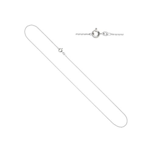 Goldkette JOBO, weiß (weißgold 333), Halsketten, Damen, Weißgold 333, L: 36, Ankerkette 333 Weißgold 36 cm 1,3 mm