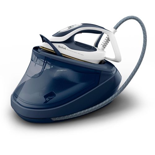 TEFAL Dampfbügelstation "Pro Express Ultimate, 8-Bar-Druck, abnehmbarer Kalk-Kollektor", blau (blau, weiß), Dampfbügelstationen, konstante Dampfabgabe 170 g/Min., Dampfstoß 590 g/Min., GV9720