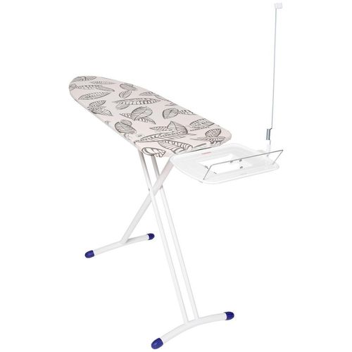 Leifheit Bügelbrett AirBoard Express L Solid Maxx , Grau, Weiß , Textil , 76 cm Schubladen , 76 - 100 cm , Bezug abnehmbar und waschbar, Kabelhalterung, Bügeleisenablage, Abstellfläche für Bügelstation , Haushaltsreinigung, Haushaltsgeräte, Bügeleisen