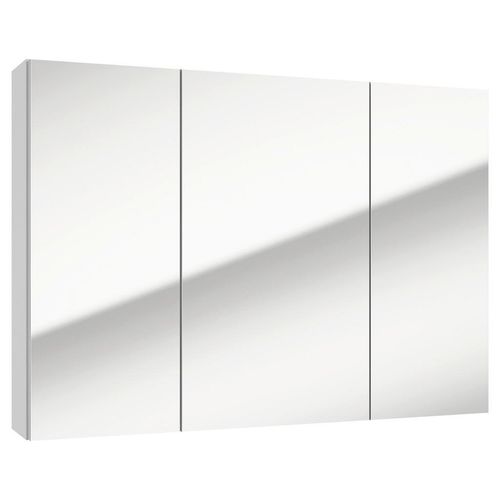 Mid.you Spiegelschrank , Weiß , Glas , 4 Fächer , 85x60x15 cm , Soft-Close-System , Badezimmer, Badezimmerspiegel, Spiegelschränke