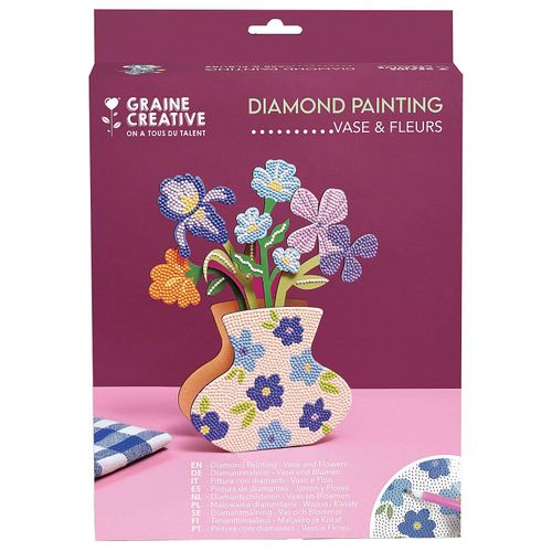 Diamantenstickerei "Blumenvase"