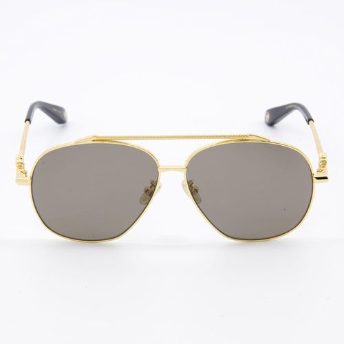 Goldfarben- schwarze Pilotenbrille