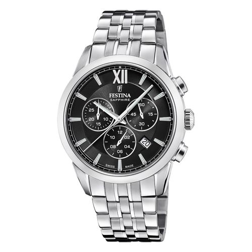 Festina Chronographen Chrono Swiss Made Black