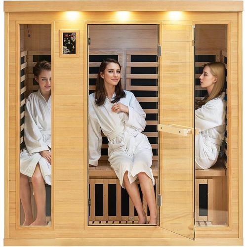 Infrarotkabine - Infrarotsauna - Wärmekabine für 3-4 Personen - 2580 W - Entspannung und Gesundheit - Wellness zuhause