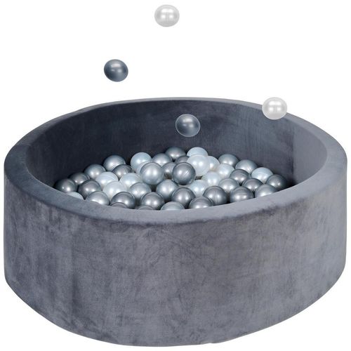 My Baby Lou Bällebad, Grau, Silber, Türkis, Perlmutt, Kunststoff, 30 cm, EN 71, Spielzeug, Kinderspielzeug, Bällebad