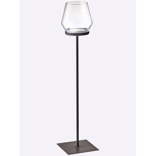 Windlicht HEINE HOME, schwarzbraun, B:17cm H:75cm T:17cm, Kerzenhalter