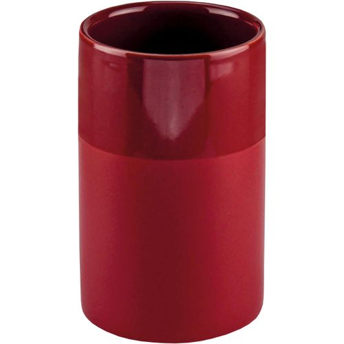 Zahnputzbecher KLEINE WOLKE "Deep", granat, B:6,8cm H:11,2cm L:6,8cm Ø:6,8cm, Steinzeug, Zahnputzbecher