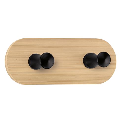 Klebehaken KLEINE WOLKE "Bamboo Hook Duo", natur, B:12cm H:4,5cm L:3,6cm, Bambus, Haken