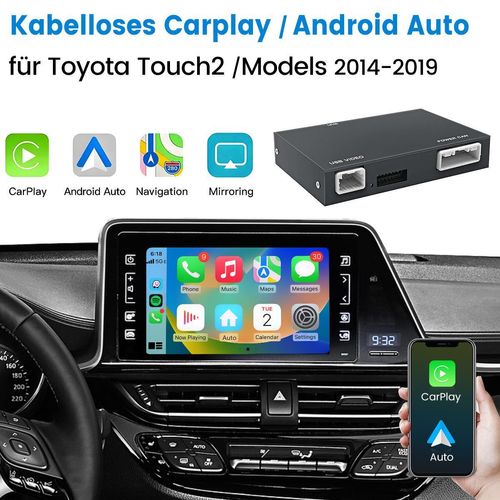 Kabelloses CarPlay Android Auto Module For 2014-2019 Toyota Tacoma Tundra GPS Navi SWC