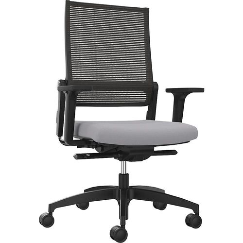 Dauphin Bürostuhl LORDO FLEX, mit Netzrückenlehne, grau