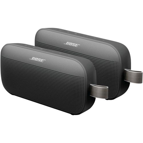 BOSE Bluetooth-Lautsprecher "Soundlink Flex (2nd Gen) - 2er Set", schwarz, B:20,1cm H:5,2cm T:9cm, Lautsprecher