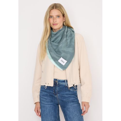 Halstuch CECIL, Damen, Gr. onesize, smoke salvia, Stoff, 53% Polyacryl, 35% Modal, 12% Viskose, Animalmuster, Modetücher, mit Zebramuster
