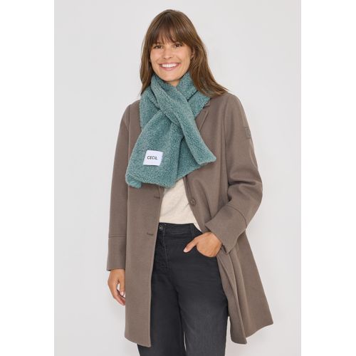 Schal CECIL, Damen, Gr. onesize, ice hill grün, Stoff, Vorderseite: 100% Polyester; Rückseite: 50% Modal, 50% Baumwolle, unifarben, Modetücher, Basic