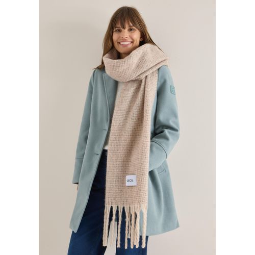 Schal CECIL, Damen, Gr. onesize, sandalwood beige melange, Stoff, 81% Polyester, 19% Polyacryl, unifarben, Modetücher, kuschelig