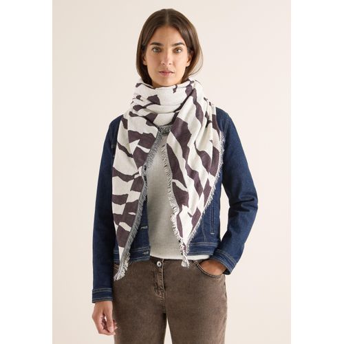 Halstuch CECIL, Damen, Gr. onesize, eggplant rot, Stoff, 70% Polyester, 30% Viskose, Animalmuster, Modetücher, softer Materialmix