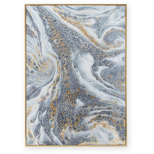 Leinwandbild ART FOR THE HOME "Luxus Marmor", grau (farbe bild(er): mehrfarbig), B:50cm H:70cm T:3,5cm Ø:3,5cm, Leinwand, Bilder, Leinwandbild, Handgemalt Wandbild Gold Metallic 50x70cm