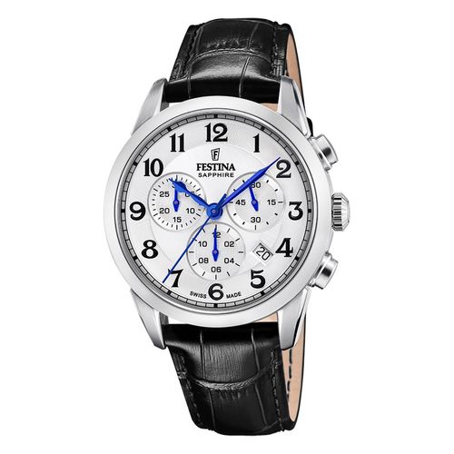 Festina Chronographen Chrono Swiss Made White