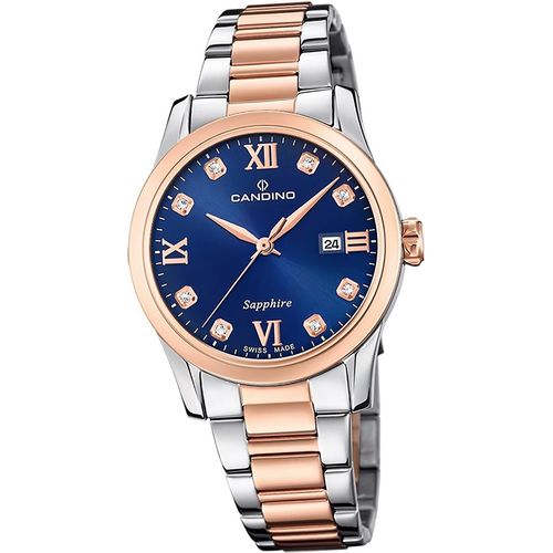 Candino Edelstahl Damen Analog Armbanduhr rosegold silber Candino Elegance D2UC4739/4
