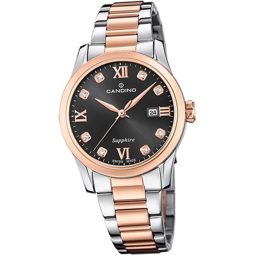 Candino Edelstahl Damen Analog Armbanduhr rosegold silber Candino Elegance D2UC4739/5