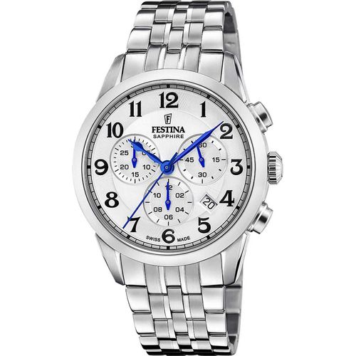Festina Chronographen Chrono Swiss Made White