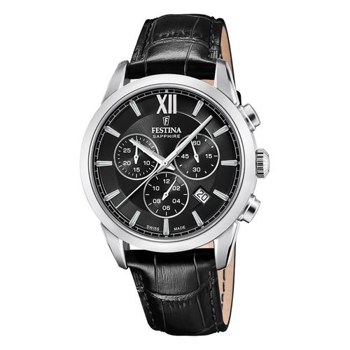 Festina Chronographen Chrono Swiss Made Black