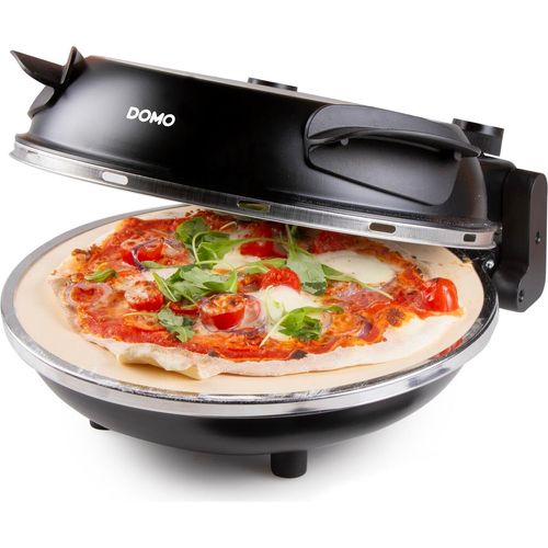 Domo DO9285PZ, 1 Pizza/Pizzen, Schwarz, 32 cm, 400 °C, Keramik, 0,9 m