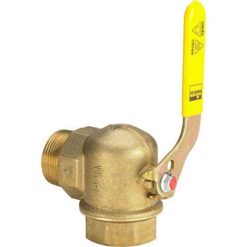 Viega Gaszählerkugelhahn 525149 R/Rp 1 1/4, Messing, Eck, für Zweistutzengaszähler
