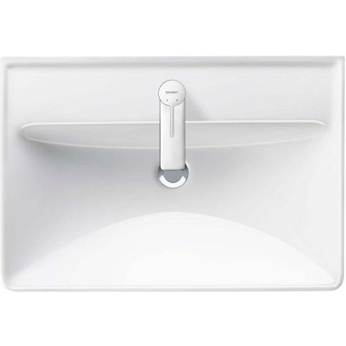 Duravit D-Neo Waschtisch 2366650000 65 x 44 cm, mit Hahnloch, Überlauf, Hahnlochbank, weiß