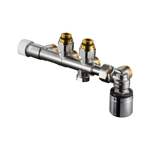 Oventrop Multiblock T-RTL 1184086 Hahnblock, inkl. RTL Ventil, Eckausführung