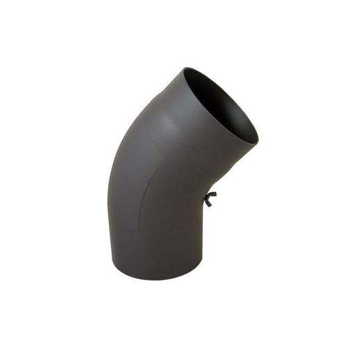 Bertrams Bogen 07BG45-150T 45°, Ø 150 x 2 mm, glattgezogen, mit Tür, gussgrau